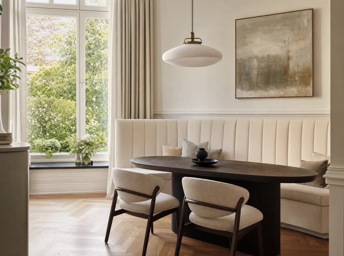 Helles, kompaktes Wohninterieur
